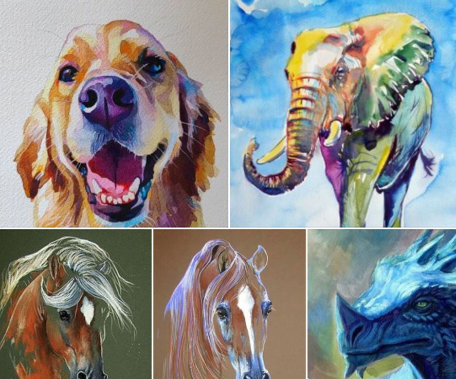 Animals in Pastels